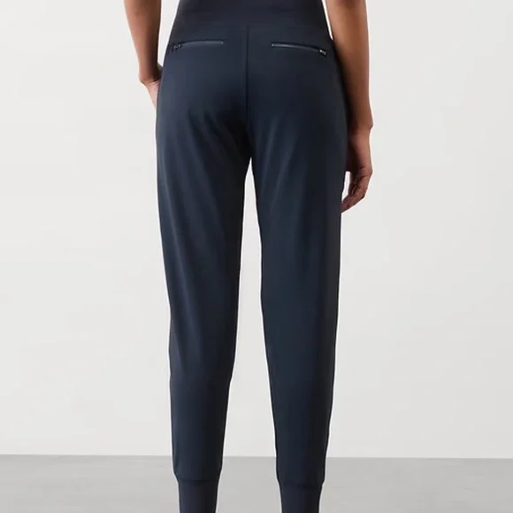 Athleta Women's Venice High Rise Joggers pants Navy Small Brand New Condition! S - Picture 4 of 5